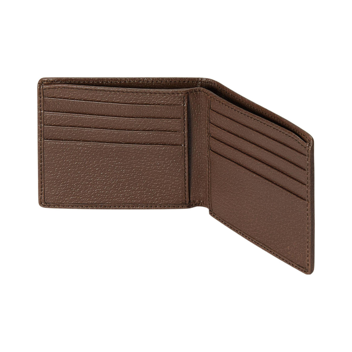 GUCCI Jumbo GG Men's Canvas Wallet with Leather Trim in Camel and Ebony - 699308
