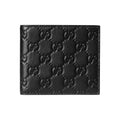 GUCCI GG Emblem Men's Embossed Smooth Leather Wallet in Black - 850177