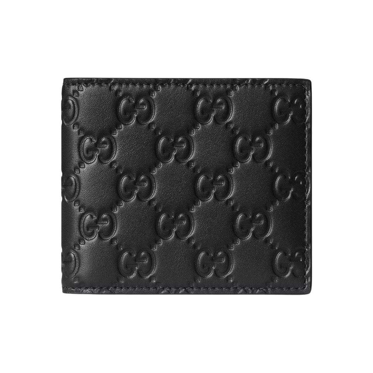 GUCCI GG Emblem Men's GG Embossed Cowhide Leather Bifold Wallet in Black - 850175