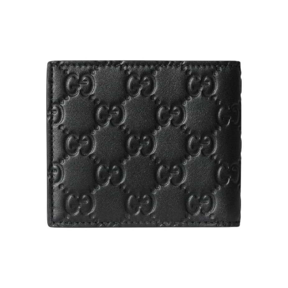 GUCCI GG Emblem Men's GG Embossed Cowhide Leather Bifold Wallet in Black - 850175
