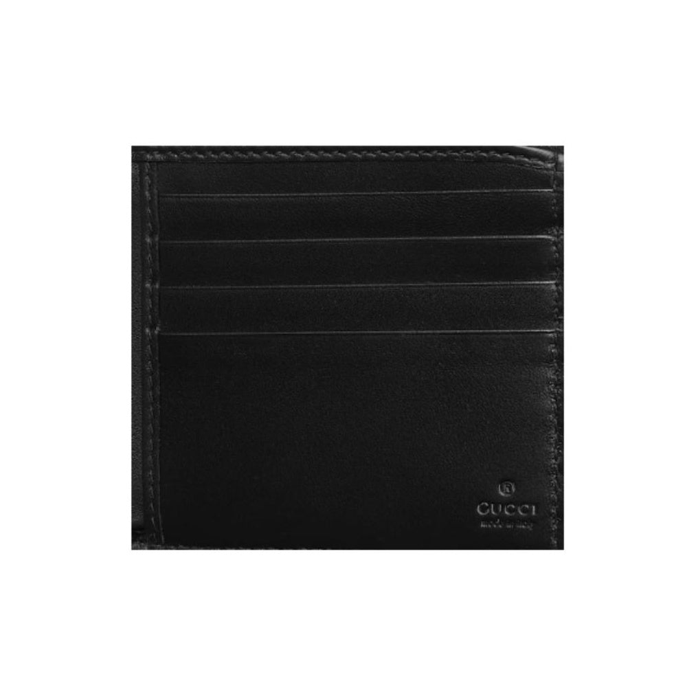 GUCCI GG Emblem Men's GG Embossed Cowhide Leather Bifold Wallet in Black - 850175