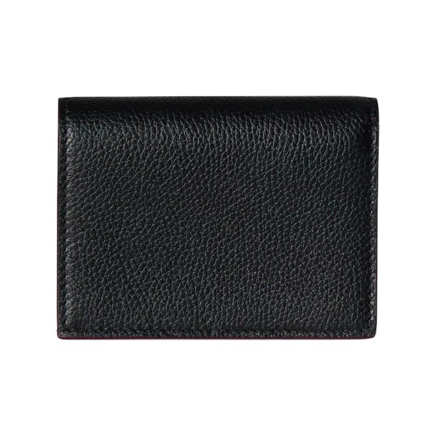 GUCCI GG Marmont Unisex Small Leather Wallet in Black and Red - 456126