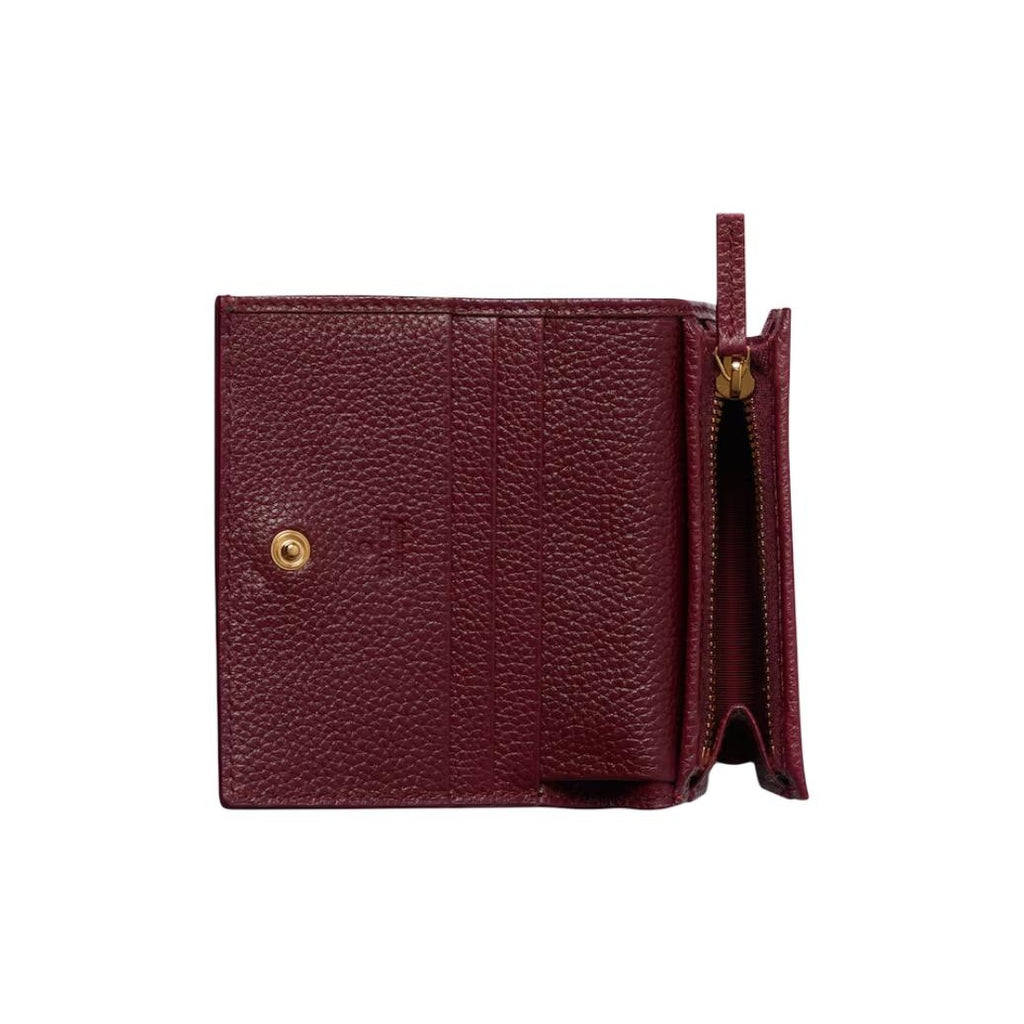 GUCCI GG Marmont Unisex Small Leather Wallet in Black and Red - 456126