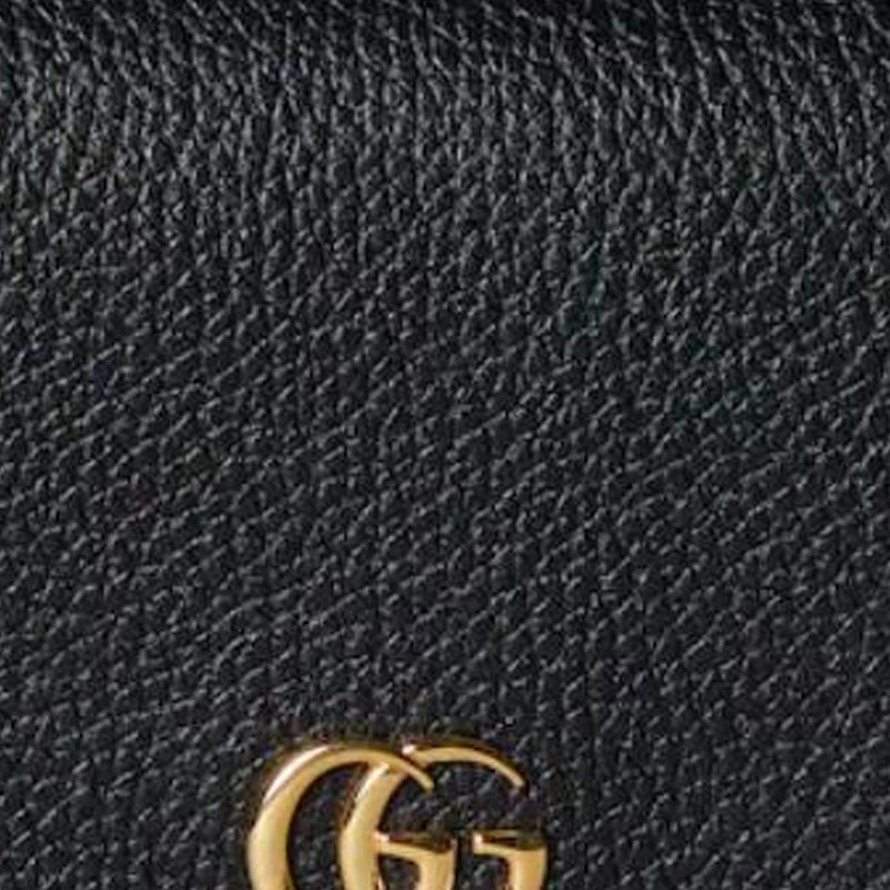 GUCCI GG Marmont Unisex Small Leather Wallet in Black and Red - 456126