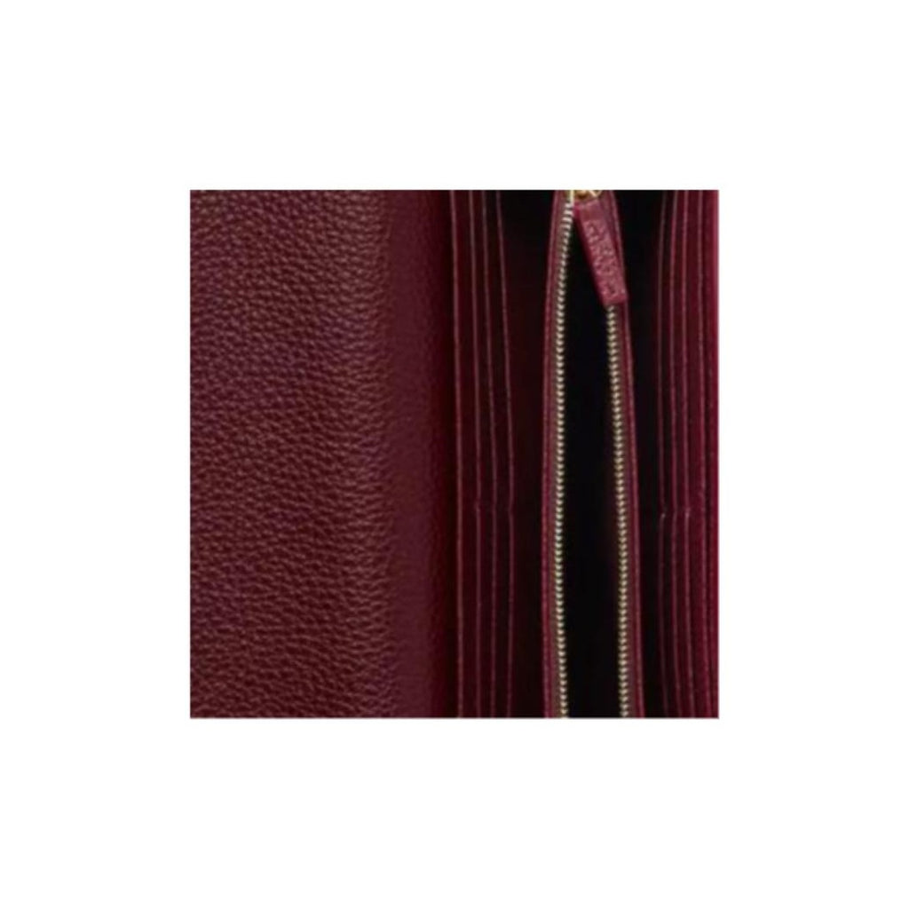 GUCCI GG Marmont Women's Cowhide Leather Snap Wallet in Black and Red - 456116