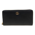 GUCCI GG Marmont Women's Leather Long Zip Wallet in Black - 456117
