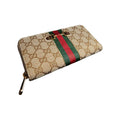 GUCCI Horsebit Women's GG Print Canvas Wallet in Sand - 867124