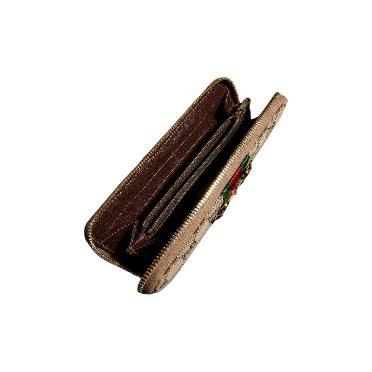 GUCCI Horsebit Women's GG Print Canvas Wallet in Sand - 867124