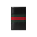 GUCCI Web Men's Soft Leather Card Holder in Black - 867290