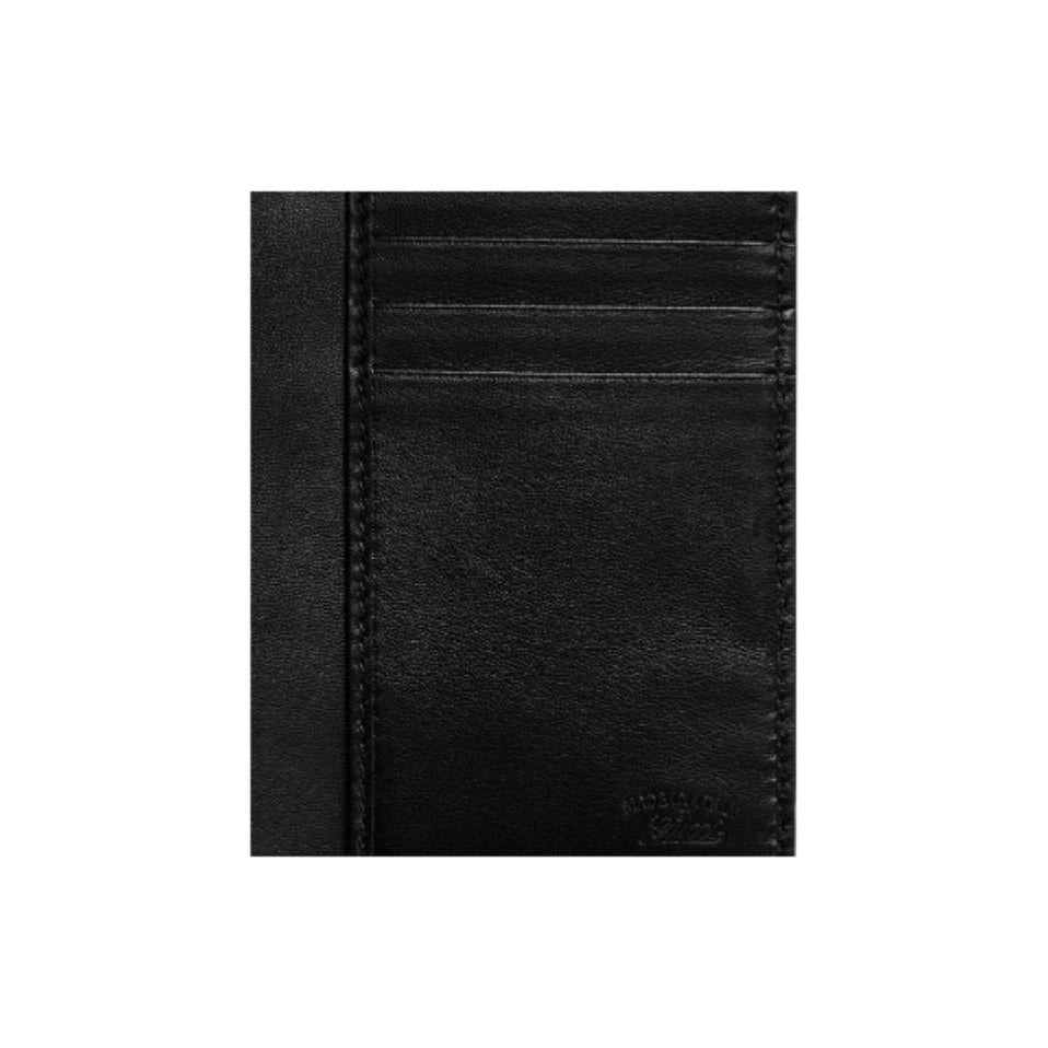 GUCCI Web Men's Soft Leather Card Holder in Black - 867290