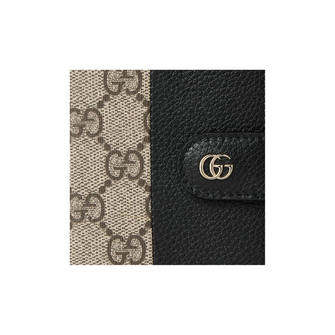 GUCCI GG Marmont Unisex Canvas and Leather Card Holder in Black - 855484