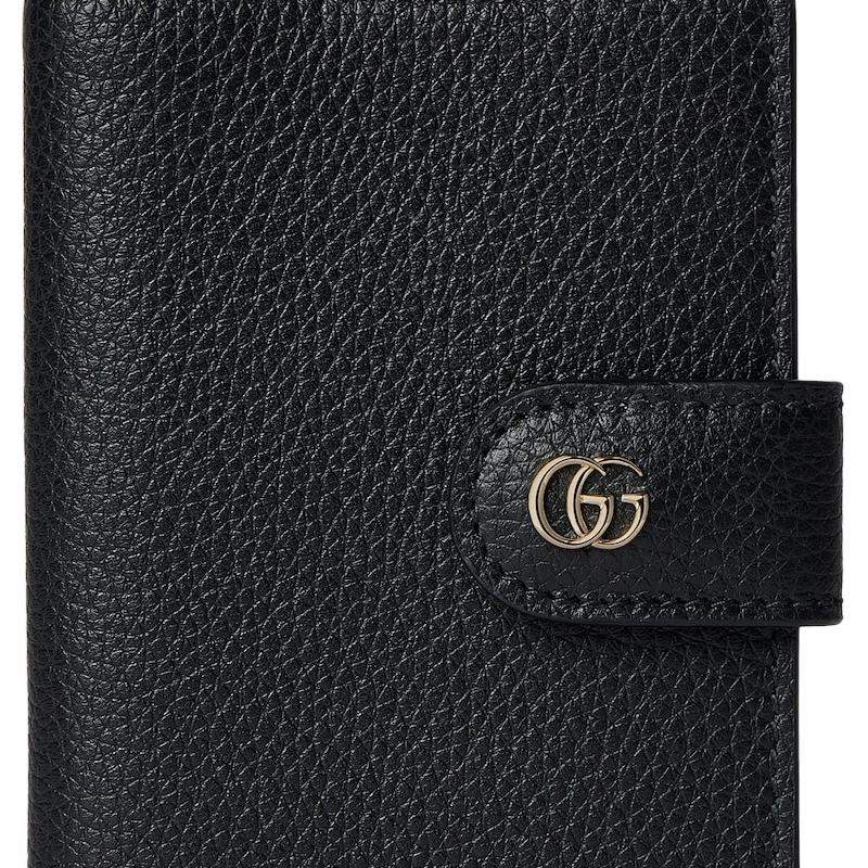 GUCCI GG Marmont Women's Cowhide Leather Card Holder in Black - 855484