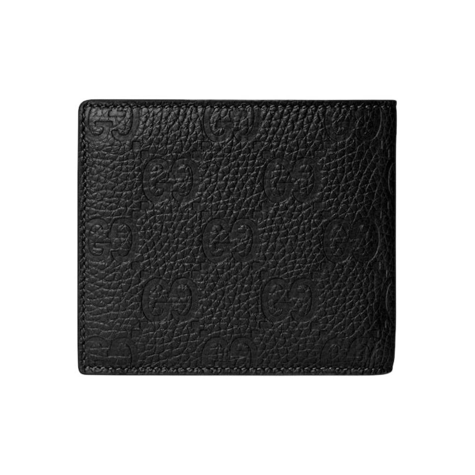 GUCCI Men's Printed and Embossed Leather Coin Pouch in Black - 835002