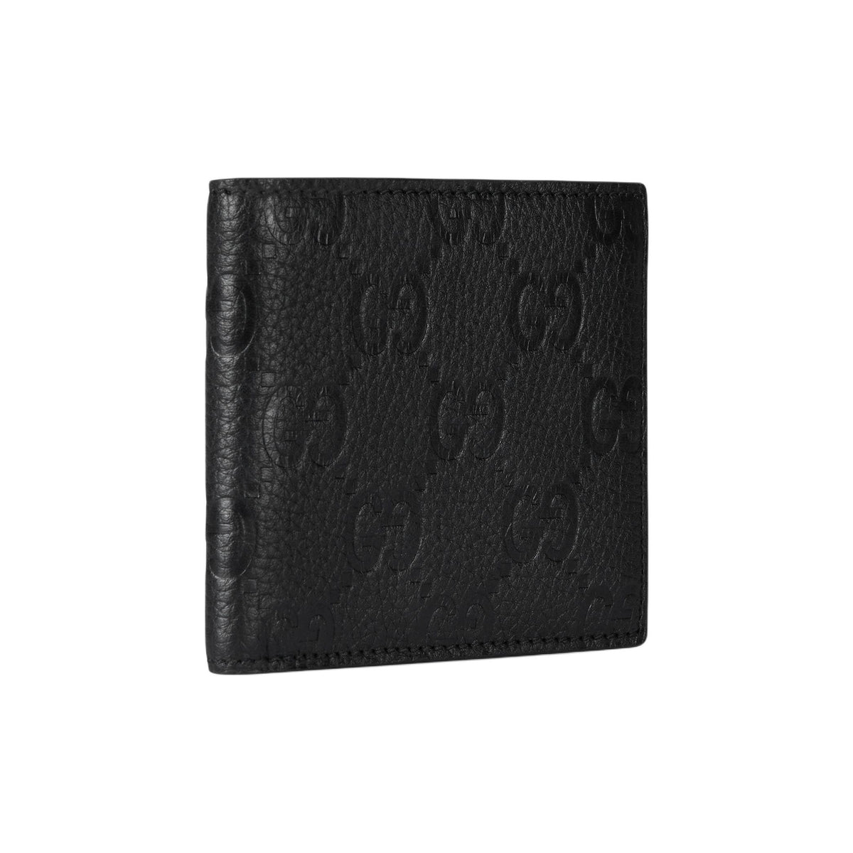 GUCCI IMPRINT Men's Logo-Embossed Leather Bifold Wallet in Black - 835001