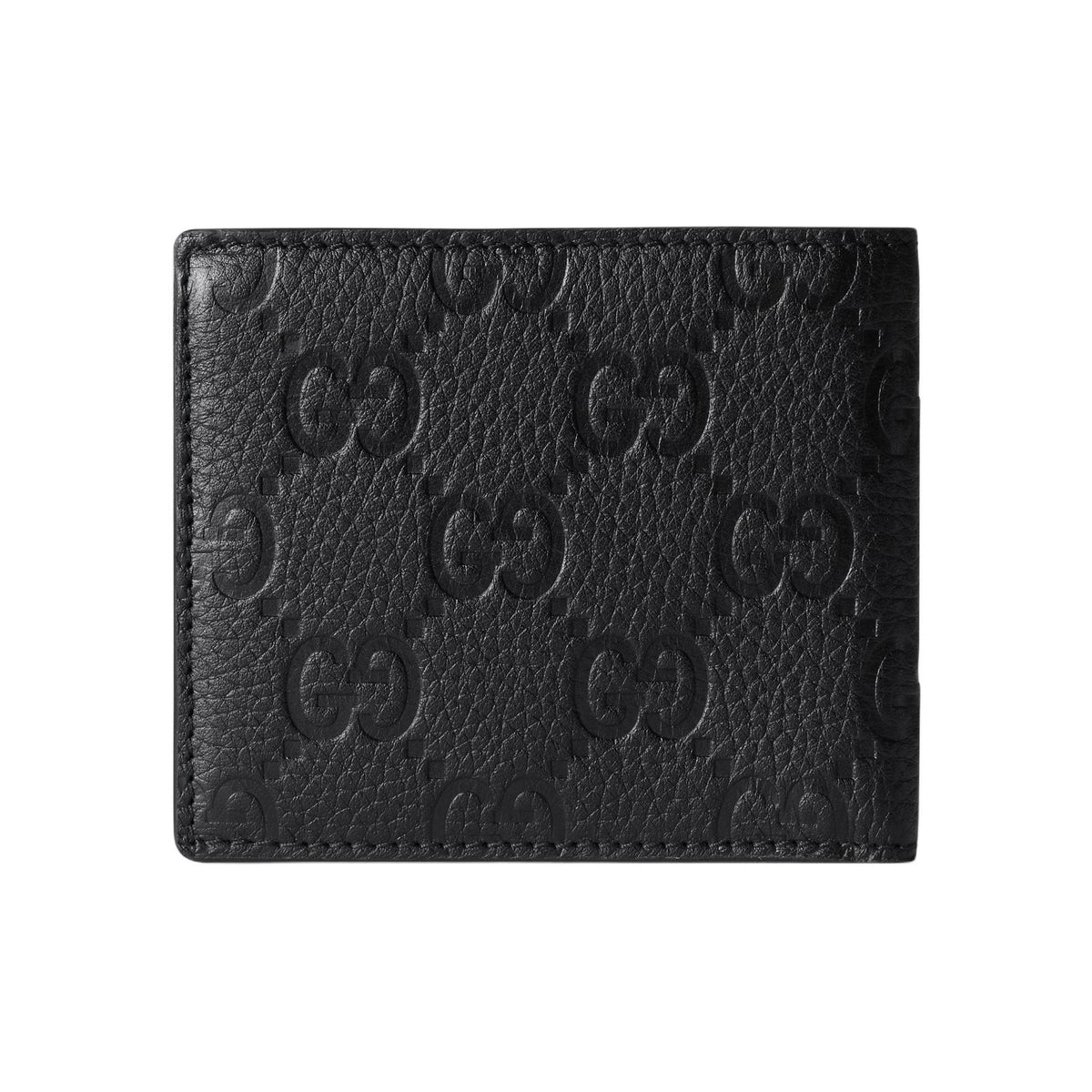 GUCCI IMPRINT Men's Logo-Embossed Leather Bifold Wallet in Black - 835001