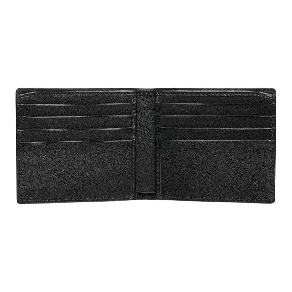 GUCCI IMPRINT Men's Logo-Embossed Leather Bifold Wallet in Black - 835001