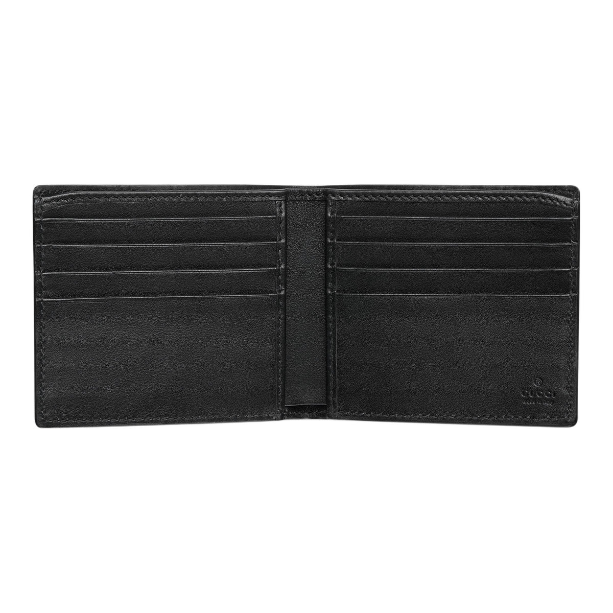 GUCCI IMPRINT Men's Logo-Embossed Leather Bifold Wallet in Black - 835001