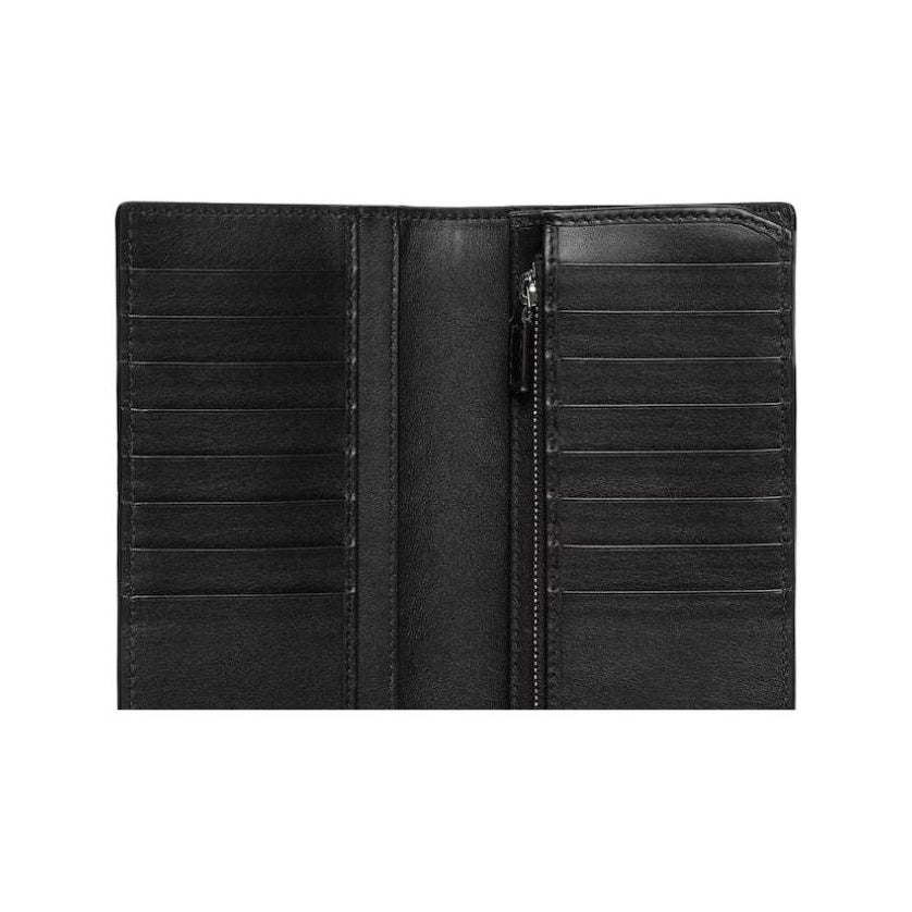 GUCCI IMPRINT Men's Logo-Embossed Leather Long Wallet in Black - 835014