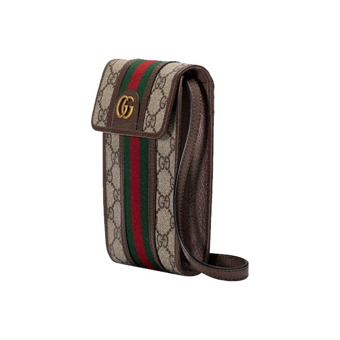 GUCCI Ophidia Unisex Monogram Canvas and Leather Crossbody Bag in Ebony - 625757