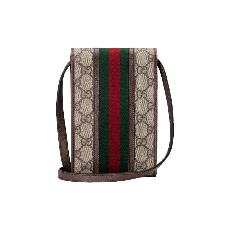 GUCCI Ophidia Unisex Monogram Canvas and Leather Crossbody Bag in Ebony - 625757