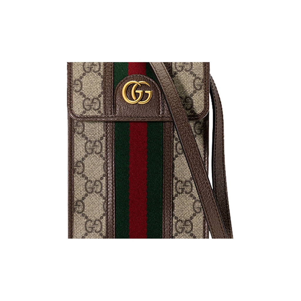 GUCCI Ophidia Unisex Monogram Canvas and Leather Crossbody Bag in Ebony - 625757