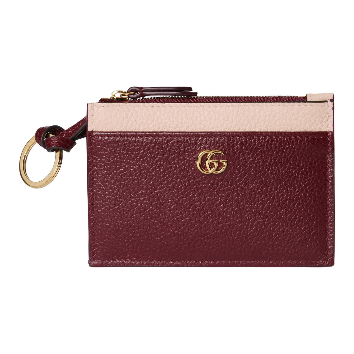 GUCCI GG Marmont Women's Leather Card Holder in Rose Pink - 837966