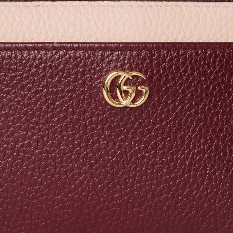 GUCCI GG Marmont Women's Leather Card Holder in Rose Pink - 837966