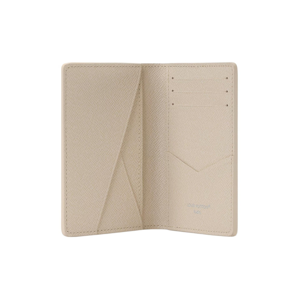 LOUIS VUITTON Pocket Organizer Men's Equestrian Print Monogram Coated Canvas Card Holder in Beige - M3A610